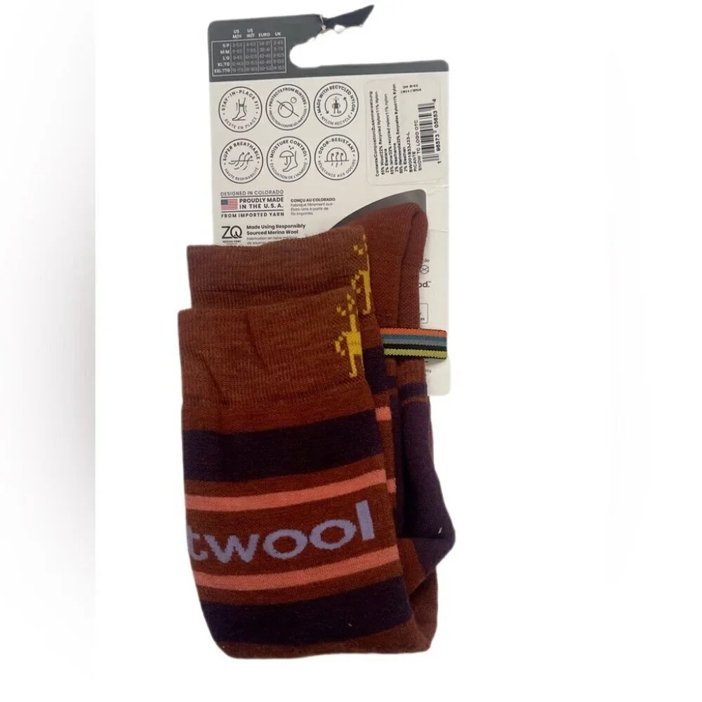 NWT Smartwool Snowboard Merino Comfort Seamless Zone Unisex Crew Height Socks L